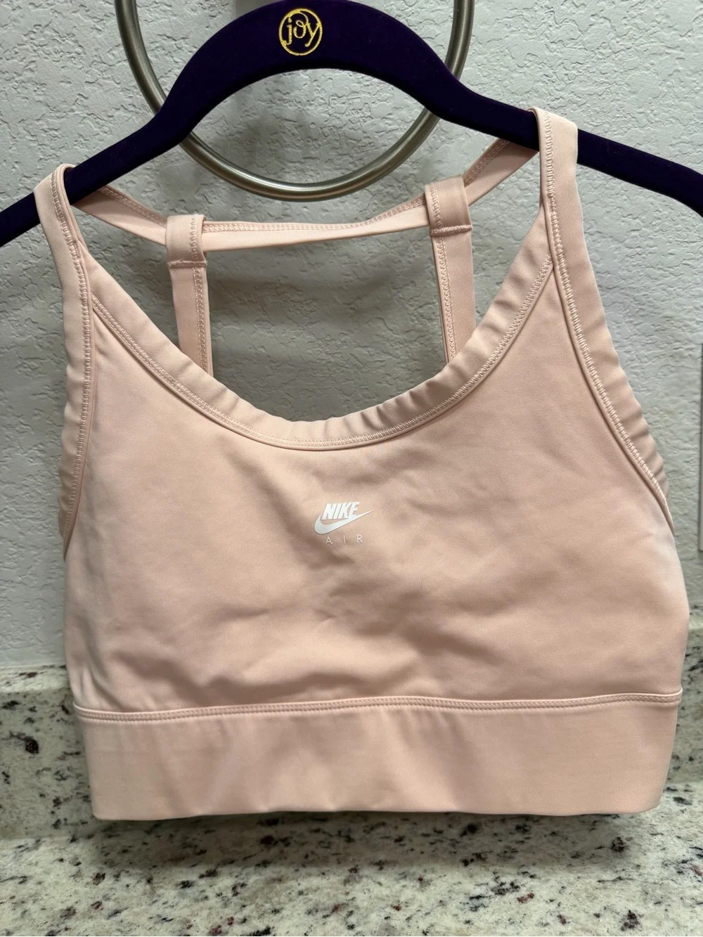 Nike Air Dri-FIT Light Blush Pink Racerback Sports Bra Women’s Medium